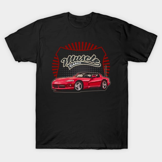 Dodge Viper 1991 car muscle T-Shirt by JocelynnBaxter